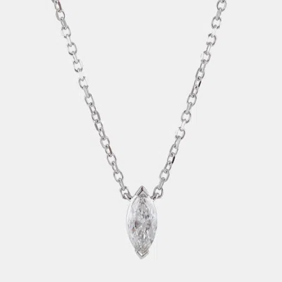 Pre-owned Evolve 14k White Gold Lab Grown Diamond Solitaire Pendant (0.25 Cts)