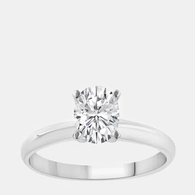 Pre-owned Evolve 14k White Gold Lab Grown Diamond Solitaire Ring (1.5 Cts) Us 7