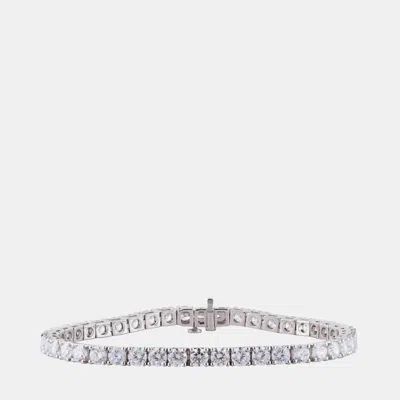 Pre-owned Evolve 14k White Gold Lab Grown Diamond Tennis Bracelet (10.45 Cts)