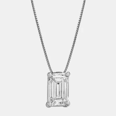 Pre-owned Evolve 1ct 14k White Gold Lab Grown Diamond Solitaire Pendant