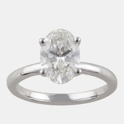 Pre-owned Evolve 2.23ct 14k White Gold Lab Grown Diamond Hidden Halo Solitaire Ring