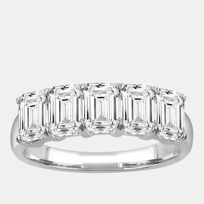 Pre-owned Evolve 2.45ct 14k White Gold Lab Grown Diamond 5 Stone Band