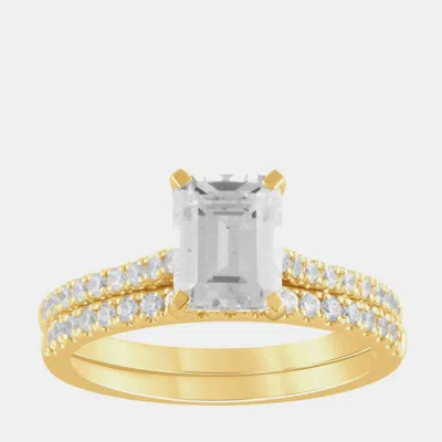 Pre-owned Evolve 2.5ct 14k Yellow Gold Lab Grown Diamond Bridal Set