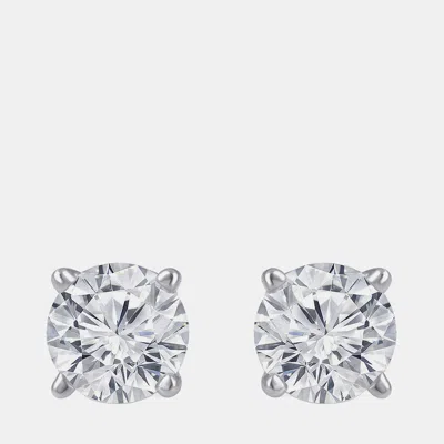 Pre-owned Evolve 2ct 14k White Gold Lab Grown Diamond Basic Stud Earring