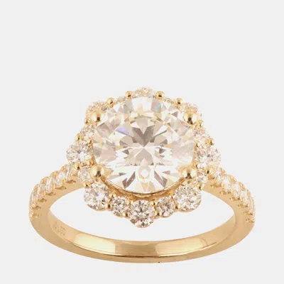 Pre-owned Evolve 3.45ct 14k Yellow Gold Lab Grown Diamond Engagement Ring