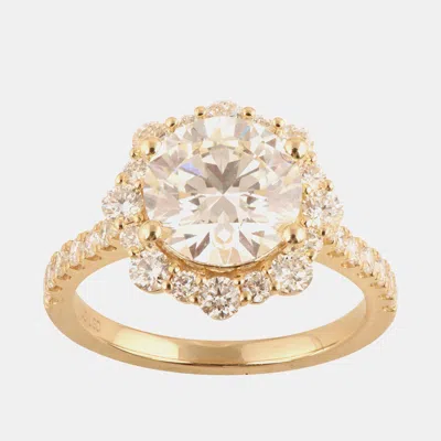 Pre-owned Evolve 3.45ct 14k Yellow Gold Lab Grown Diamond Engagement Ring