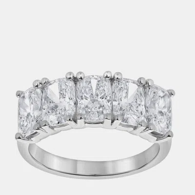Pre-owned Evolve 3.82ct 14k White Gold Lab Grown Diamond 5 Stone Band