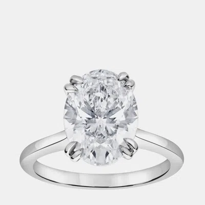 Pre-owned Evolve 3ct 14k White Gold Lab Grown Diamond Solitaire Ring