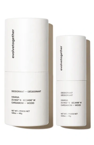 Evolvetogether Havana Natural Deodorant Duo In White