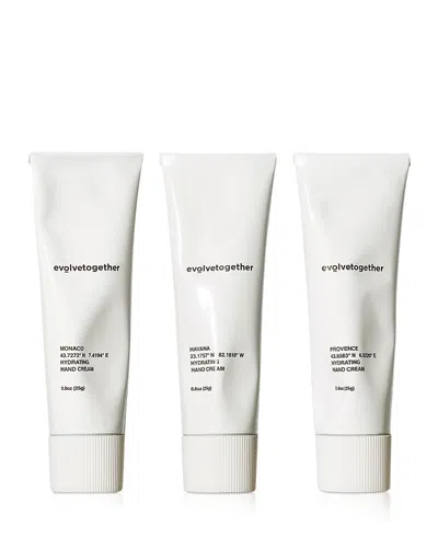 Evolvetogether Hydrating Hand Cream Discovery Gift Set In White
