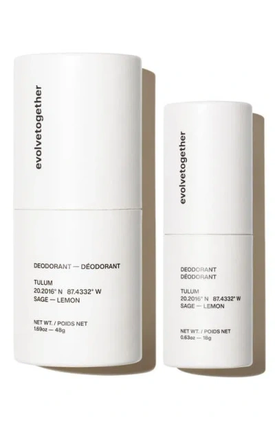 Evolvetogether Tulum Natural Deodorant Duo In White