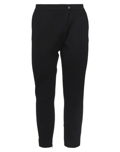 EVOO EVOO WOMAN PANTS BLACK SIZE 8 VISCOSE, NYLON, ELASTANE