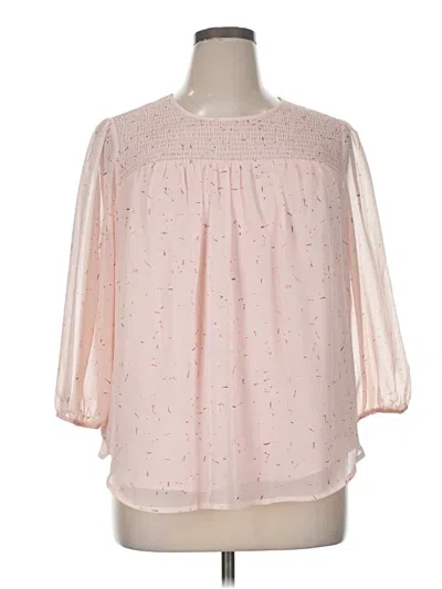 Pre-owned Evri 3/4 Sleeve Blouse In Pink