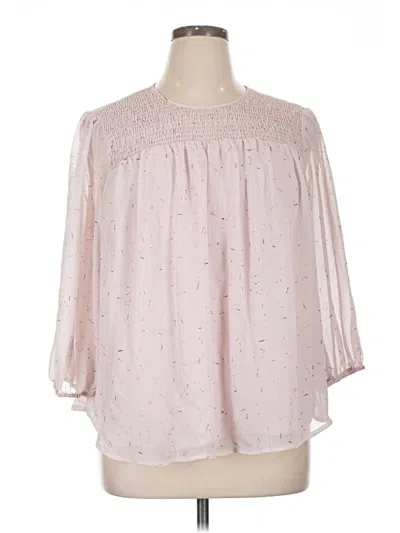 Pre-owned Evri 3/4 Sleeve Blouse In Pink