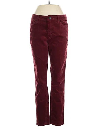 Pre-owned Evri Casual Pants In Burgundy