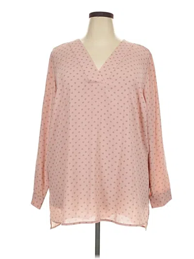 Pre-owned Evri Long Sleeve Blouse In Pink