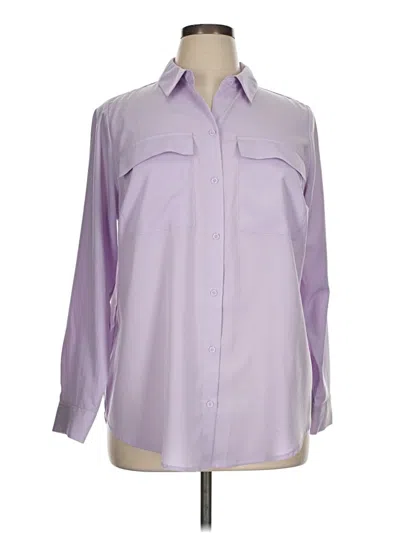 Pre-owned Evri Long Sleeve Blouse In Purple