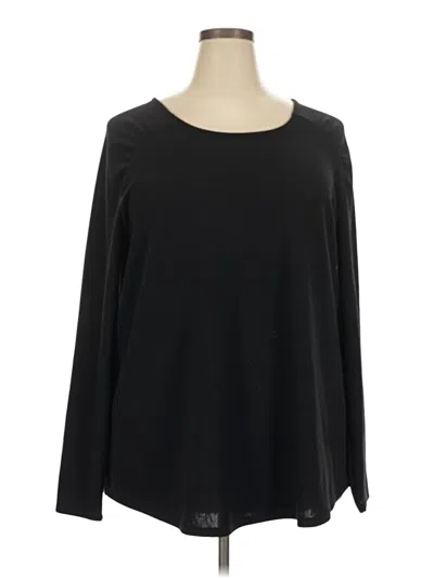Pre-owned Evri Long Sleeve Top Black Boatneck Tops