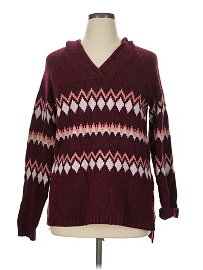 Pre-owned Evri Pullover Sweater In Burgundy