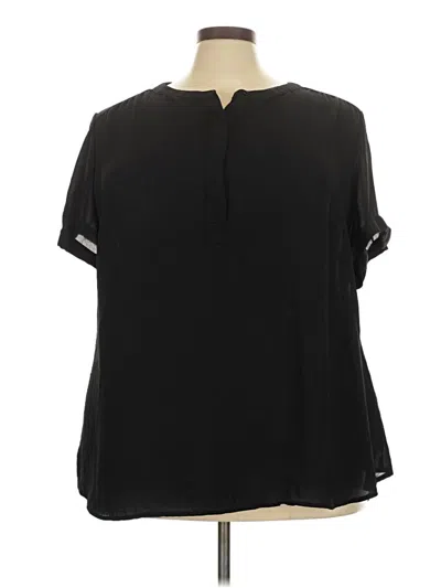 Pre-owned Evri Short Sleeve Blouse In Black