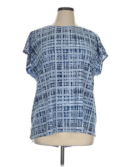 Pre-owned Evri Short Sleeve Blouse In Blue