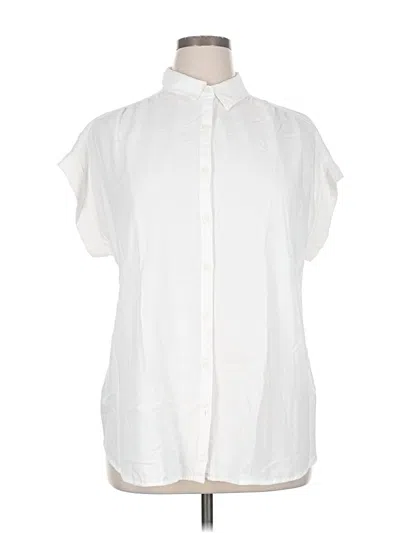 Pre-owned Evri Short Sleeve Blouse In White
