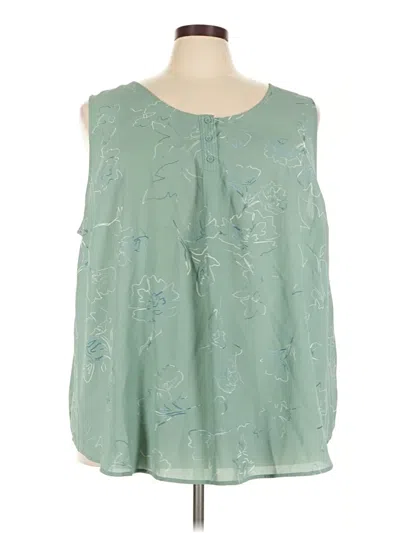 Pre-owned Evri Sleeveless Blouse In Green