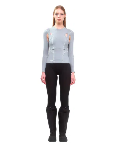 Evropa X Boysloft Two-in-one Stretch Tank Top With Long Sleeves In Gray