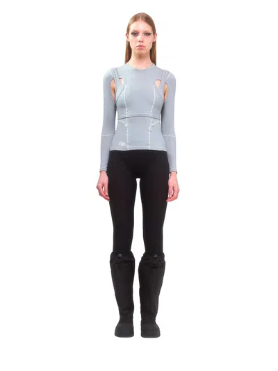 Evropa X Boysloft Two-in-one Stretch Tank Top With Long Sleeves In Grey