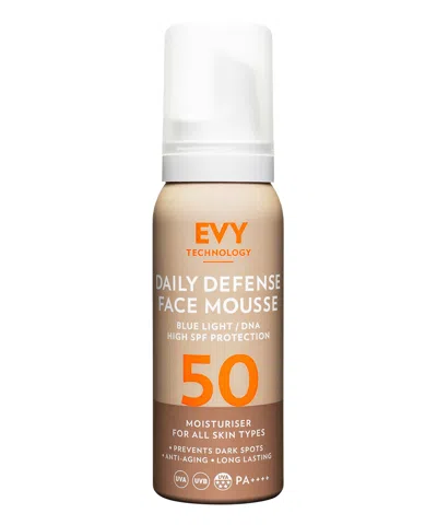 Evy Technology Daily Defence Face Mousse Spf 50 75 ml In White