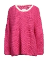 Evyinit Evyïnit Woman Sweater Fuchsia Size Onesize Merino Wool, Nylon In Pink