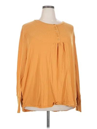 Pre-owned Evy's Tree Long Sleeve Blouse In Yellow