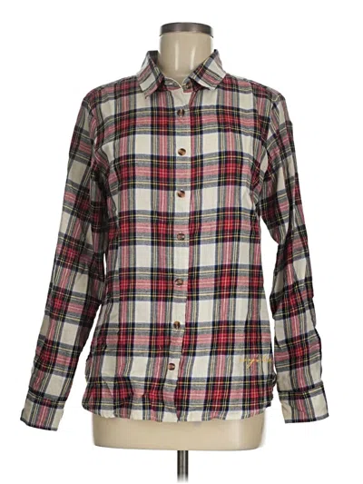 Pre-owned Evy's Tree Long Sleeve Button Down Shirt In Burgundy