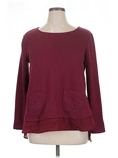Pre-owned Evy's Tree Pullover Sweater In Burgundy