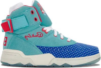 Pre-owned Ewing Athletics Men's  Ewing 33 Hi Allstar Sneakers In Baltic/turkish Sea/chinese Red