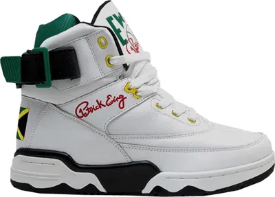 Pre-owned Ewing Athletics Men's  Ewing 33 Hi Jamaica (2018) Sneakers In White/black/green