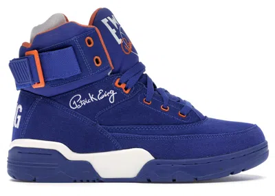 Pre-owned Ewing Athletics Men's  Ewing 33 Hi Knicks Away Sneakers In Blue/orange/white