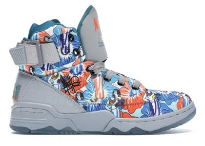 Pre-owned Ewing Athletics Men's  Ewing 33 Hi Mache Ace Ventura Sneakers In Grey/orange/blue