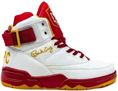 Pre-owned Ewing Athletics Men's  Ewing 33 Hi Pimp C Sneakers In White/burgundy/gold