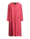 Ewooluzione Woman Overcoat & Trench Coat Garnet Size 14 Silk In Red