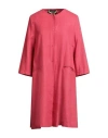 Ewooluzione Woman Overcoat & Trench Coat Magenta Size 12 Silk In Purple