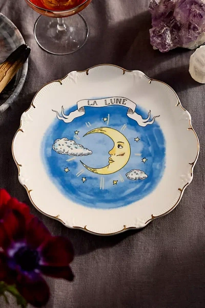 Ex-libris Paris Tarot Stoneware Plate, La Lune
