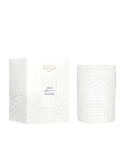 Ex Nihilo Gold Immortals Candle In White