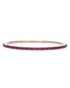 Ex-tensible 14k Rose Gold Ruby Stretch Tennis Bracelet In Pink