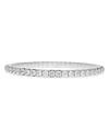 Ex-tensible Round-cut Diamond Stretch Tennis Bracelet In White