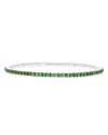 Ex-tensible 18k White Gold Tsavorite Stretch Tennis Bracelet In Green