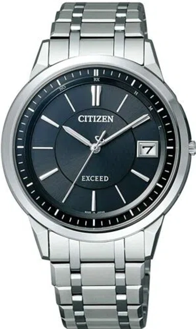 Pre-owned Exceed Citizen Men's Watch Ebg74-5025  Eco-drive Radio Perfex Made In Japan