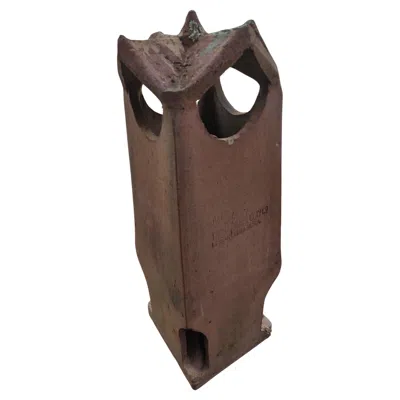 Pre-owned Excelsior Early 20th Century Terracotta Chimney Pot Garden Element In Black