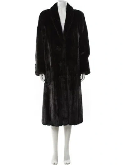 Pre-owned Exclusifurs Mink Fur Coat In Brown