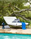 Exclusive Avery Neoclassical Outdoor Double Chaise In White/black